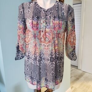 Daniel Rainn Boho Semi Sheer Top